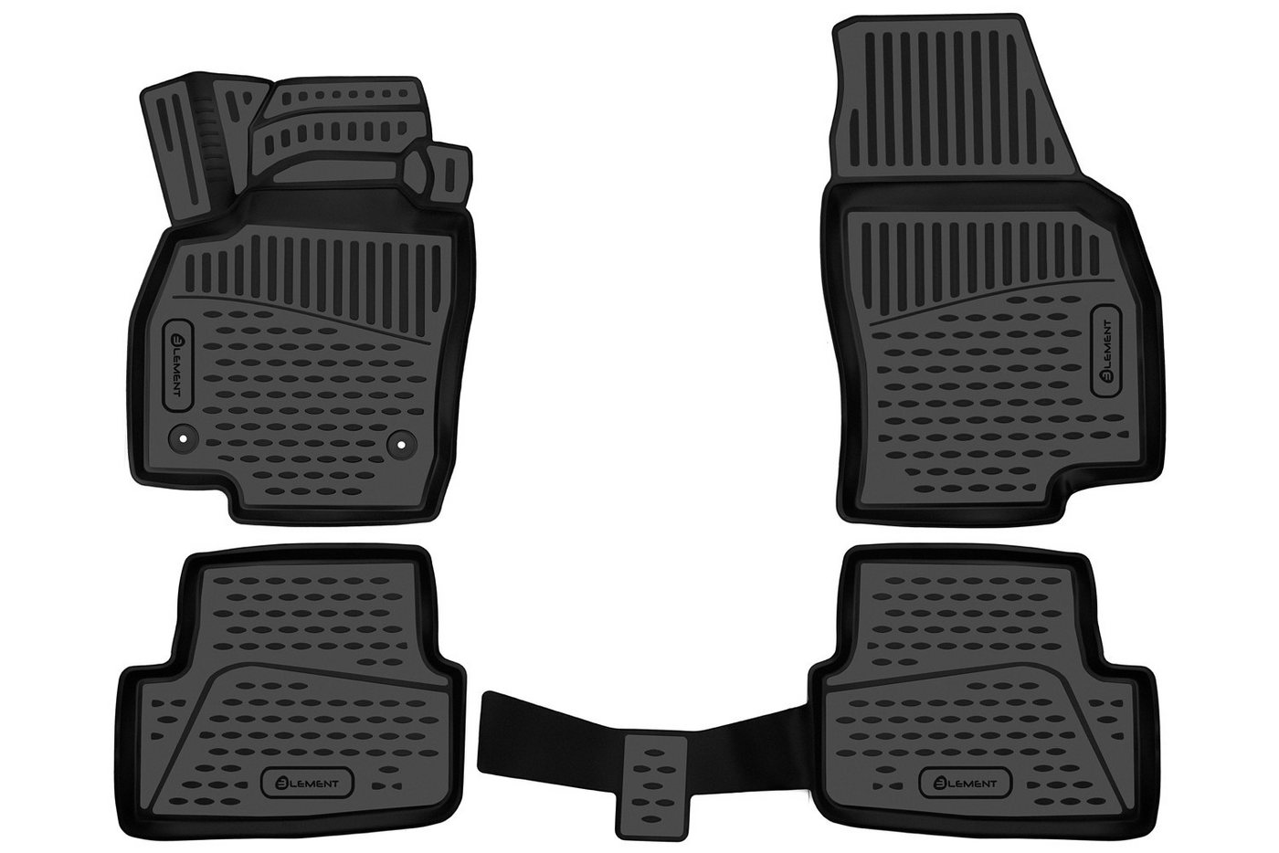 LEMENT Auto-Fußmatten 3D-Gummimatten passend für SEAT Arona ab 2017 (4 St), für SEAT Arona Pkw, Passgenau Bild 3