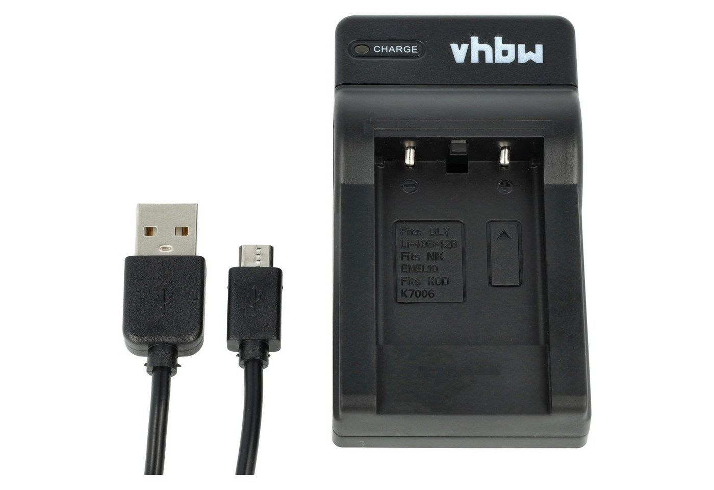 vhbw passend für Agfa Agfaphoto Optima 102, 103, 104, 830 UW, 3, 100, 830UW Kamera-Ladegerät Bild 3
