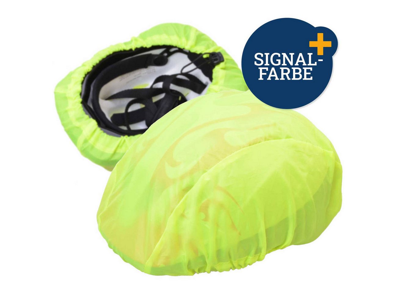 Diedrich Filmer GmbH Fahrradhelmüberzug Helm-Regenschutz Velo neongelb: wasserdicht, windfest & leicht, Schützt vor Wind und Wetter Bild 3