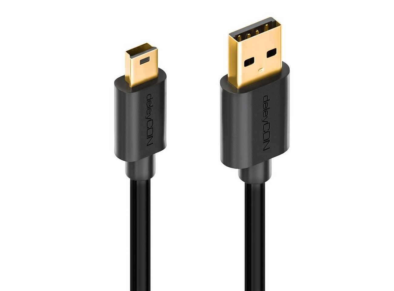 deleyCON deleyCON 1,5m Mini USB 2.0 Datenkabel - USB A-Stecker zu Mini USB-Kabel Bild 2
