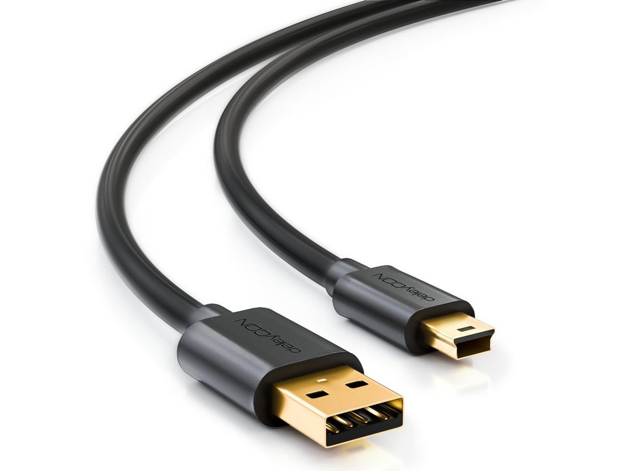 deleyCON deleyCON 1,5m Mini USB 2.0 Datenkabel - USB A-Stecker zu Mini USB-Kabel Bild 4