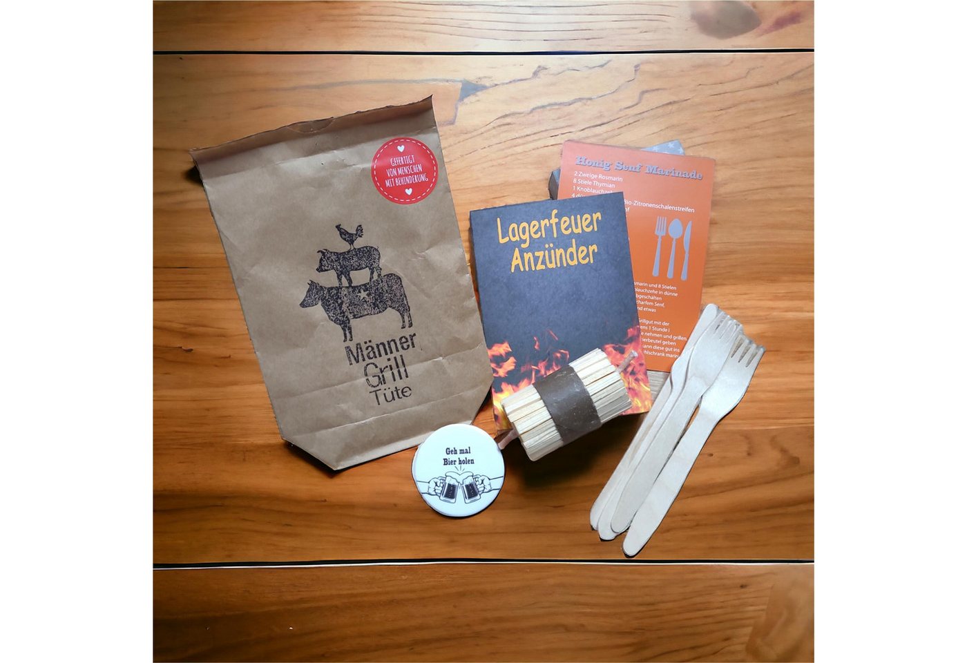 Wunderle Wundertüte Männer Grill Wundertüte für perfekte Grillabende, Mitbringsel, Geschenk, Geschenkidee zum Grillen Essen, für Männer Bild 2