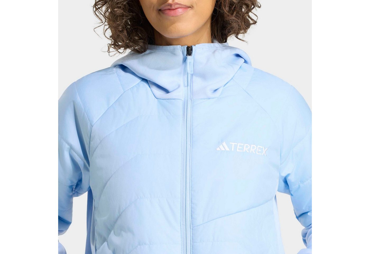adidas TERREX Outdoorjacke W MULTI HYB JKT mit Reißverschluss, atmungsaktiv, wärmeisolierend, windabweisend