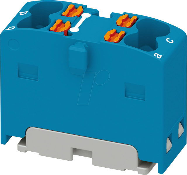 PHOE 1046610 - Verteilerblock PTFIX, 4x1,5, blau