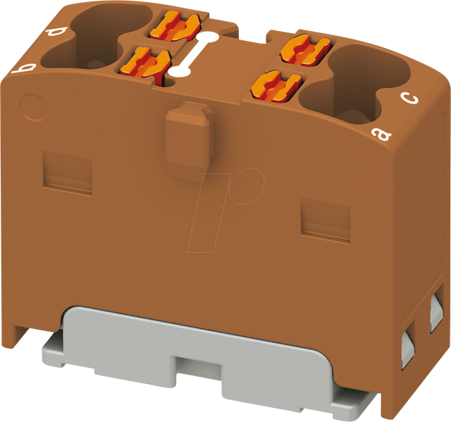 PHOE 1046614 - Verteilerblock PTFIX, 4x1,5, braun