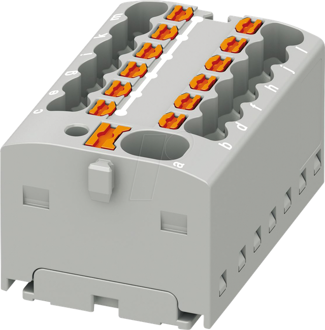 PHOE 1046961 - Verteilerblock PTFIX, 4/12x1,5, grau