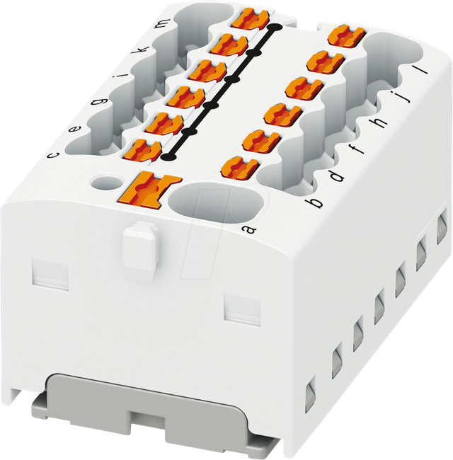 PHOE 1046972 - Verteilerblock PTFIX, 4/12x1,5, weiß