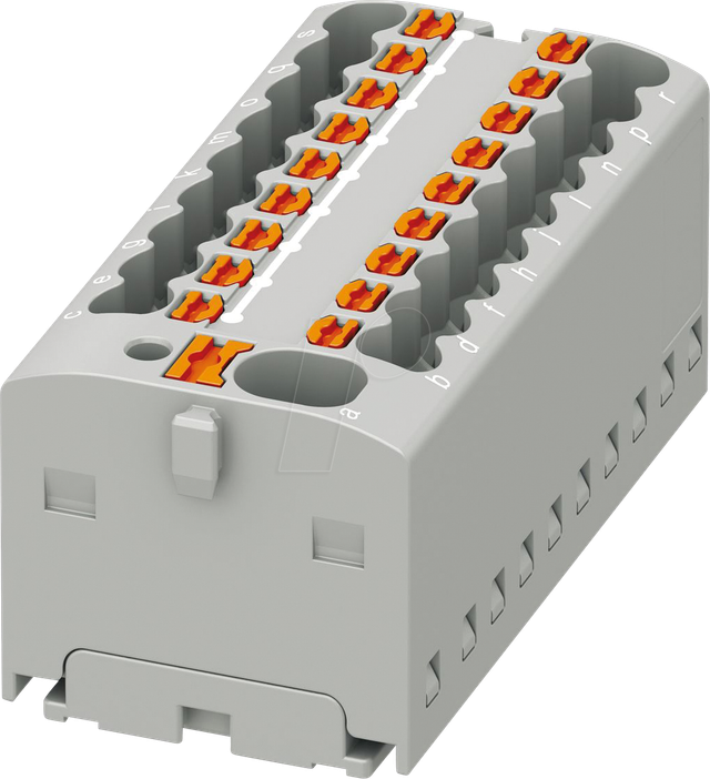 PHOE 1047418 - Verteilerblock PTFIX, 4/18x1,5, grau