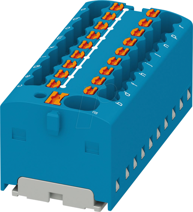 PHOE 1047419 - Verteilerblock PTFIX, 4/18x1,5, blau