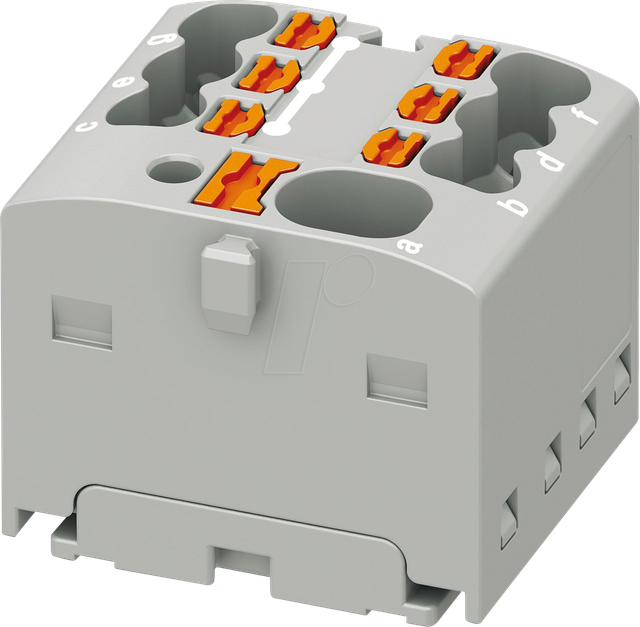 PHOE 1047466 - Verteilerblock PTFIX, 4/6x1,5, grau