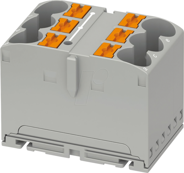 PHOE 1082387 - Verteilerblock PTFIX, 6X10/S, grau