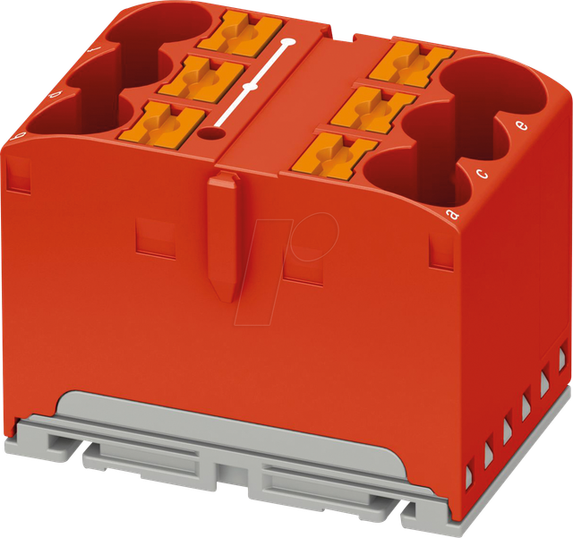 PHOE 1082389 - Verteilerblock PTFIX, 6X10/S, rot