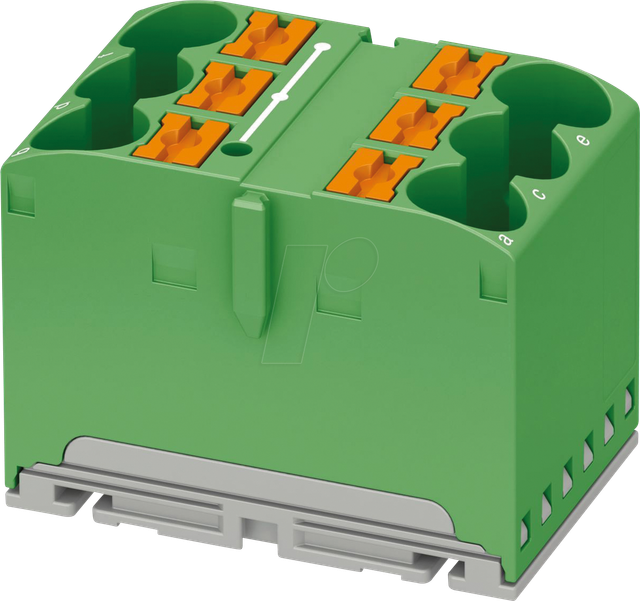 PHOE 1082391 - Verteilerblock PTFIX, 6X10/S, grün
