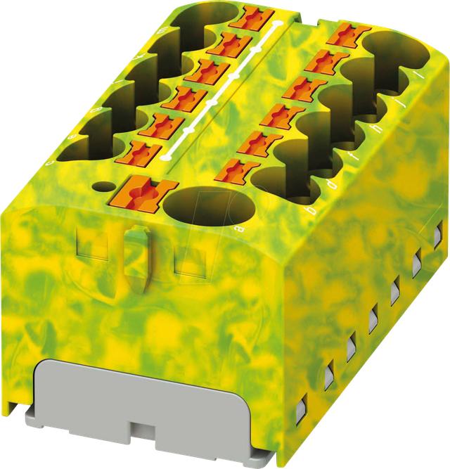 PHOE 1153438 - PTFIX 10/12X4 GNYE - Verteilerblock