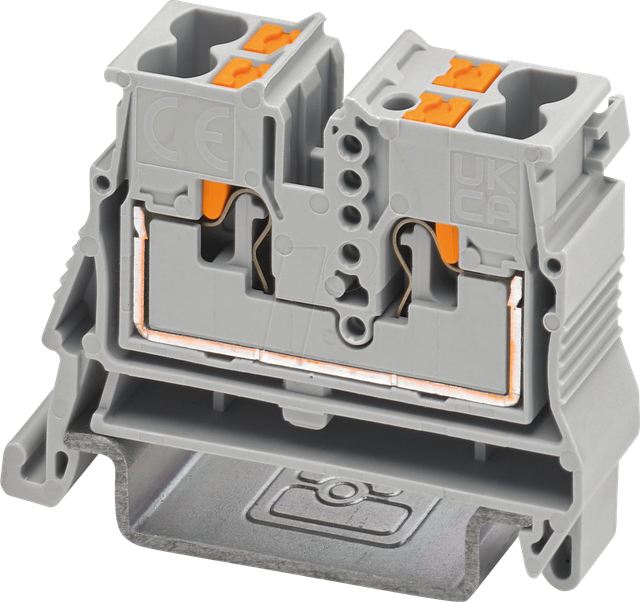 PHOE 1429438 - Miniklemmblock, grau