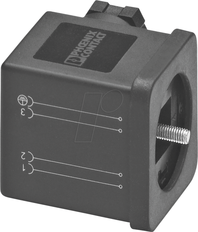 PHOE 1452136 - Ventilstecker, 4-pol, Gewindeart Kopf AD, 230 V