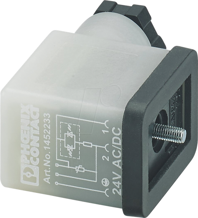 PHOE 1452204 - Ventilstecker, 3-pol, Gewindeart Kopf B, 24 V