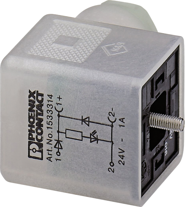 PHOE 1533314 - Ventilstecker, 3-pol, Gewindeart Kopf A, 24 V