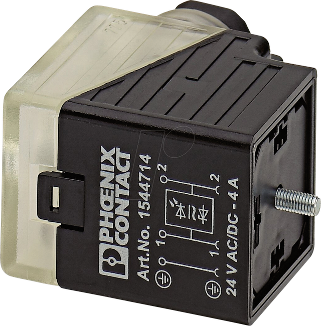 PHOE 1544714 - Ventilstecker, 3-pol, Gewindeart Kopf A, 24 V