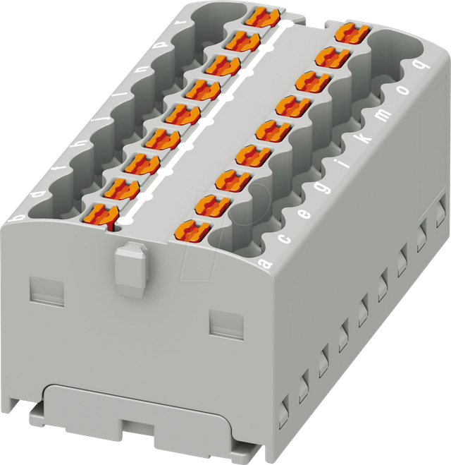 PHOE 3002760 - Verteilerblock PTFIX, 18X1,5, grau