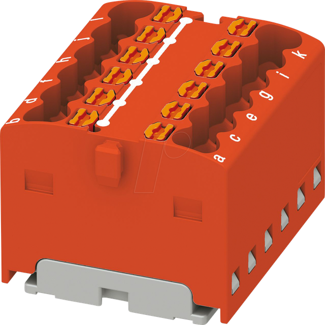PHOE 3002766 - Verteilerblock PTFIX, 12x1,5, rot