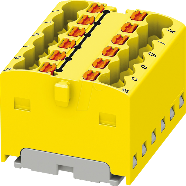 PHOE 3002769 - Verteilerblock PTFIX, 12x1,5, gelb