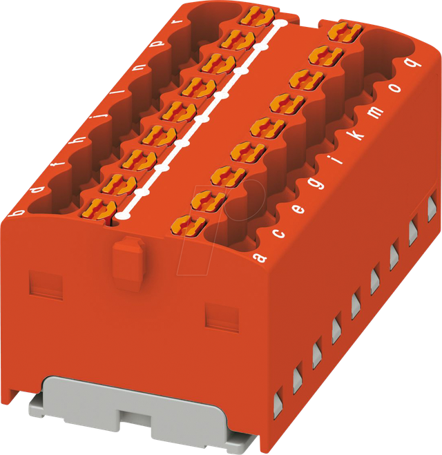 PHOE 3002767 - Verteilerblock PTFIX, 18X1,5, rot