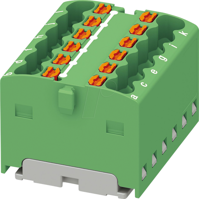 PHOE 3002772 - Verteilerblock PTFIX, 12x1,5, grün