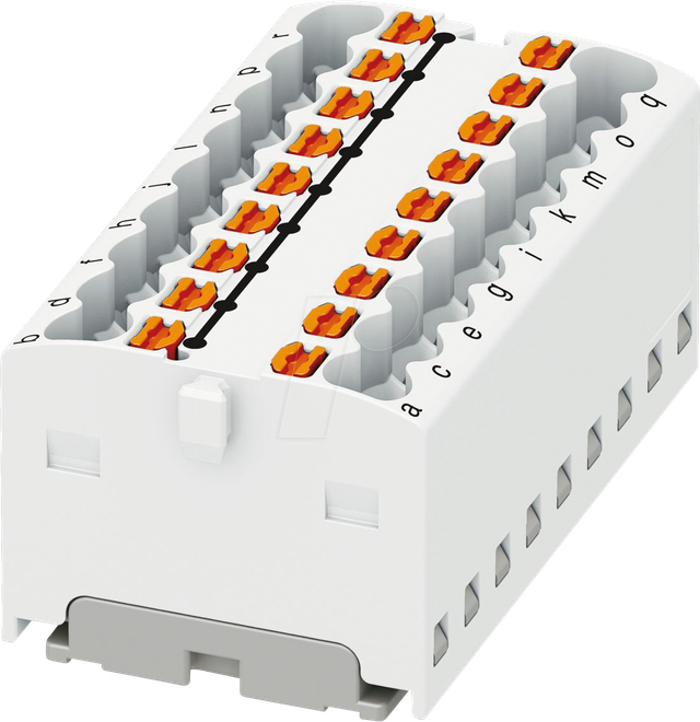 PHOE 3002780 - Verteilerblock PTFIX, 18X1,5, weiß