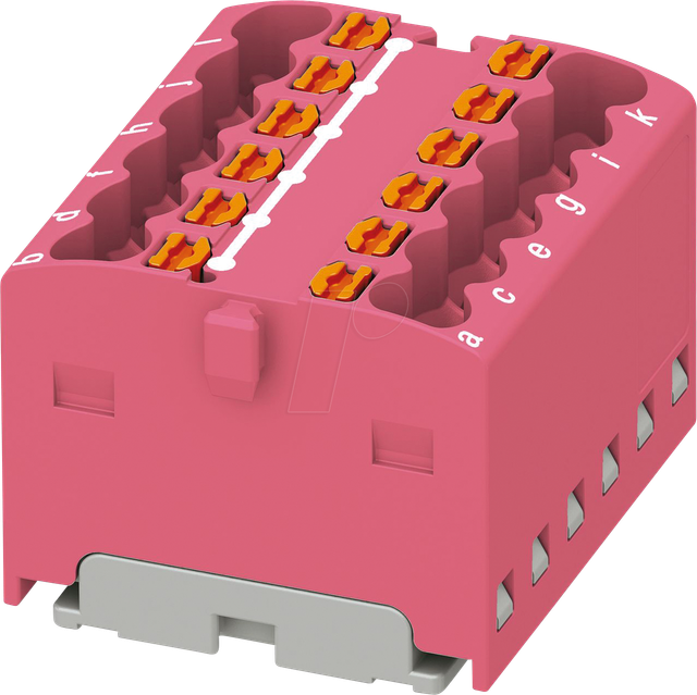 PHOE 3002789 - Verteilerblock PTFIX, 12X1,5, pink
