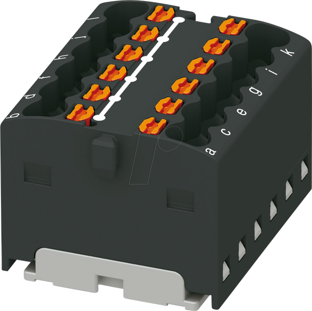 PHOE 3002782 - Verteilerblock PTFIX, 12x1,5, schwarz
