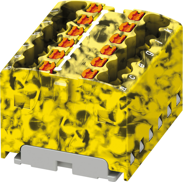 PHOE 3002796 - Verteilerblock PTFIX, 12x1,5, gelb-schwarz