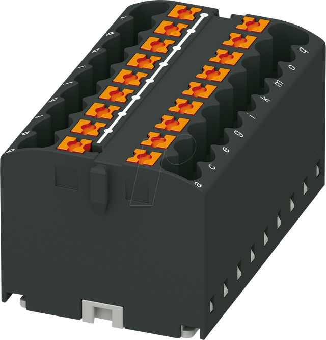 PHOE 3273322 - Verteilerblock PTFIX, 18X2,5, schwarz