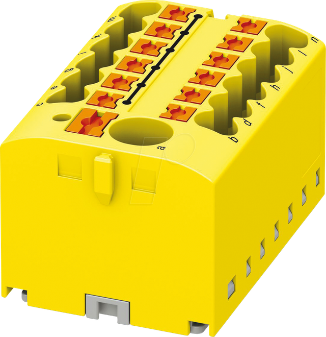 PHOE 3273358 - Verteilerblock PTFIX, 12x2,5, gelb