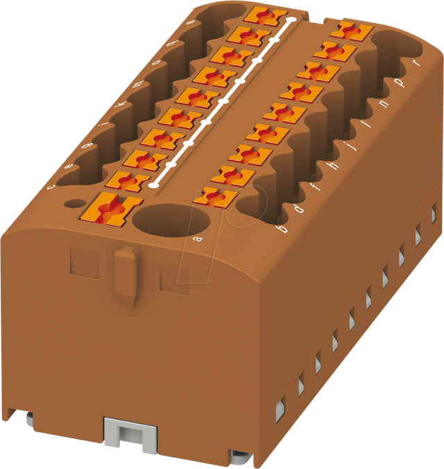 PHOE 3273384 - Verteilerblock - PTFIX 6/18X2,5 braun