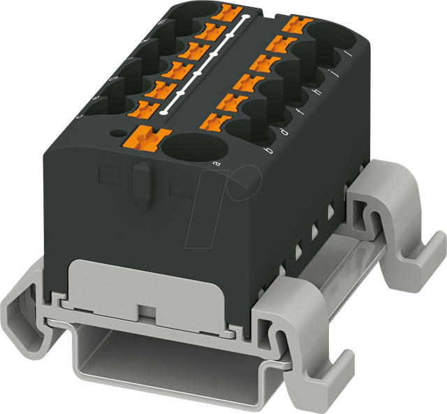 PHOE 3273760 - PTFIX 10/12X4-NS35A BK - Verteilerblock