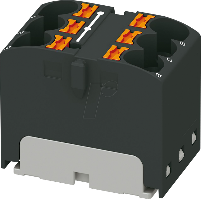 PHOE 3273804 - Verteilerblock PTFIX, 6X4, schwarz