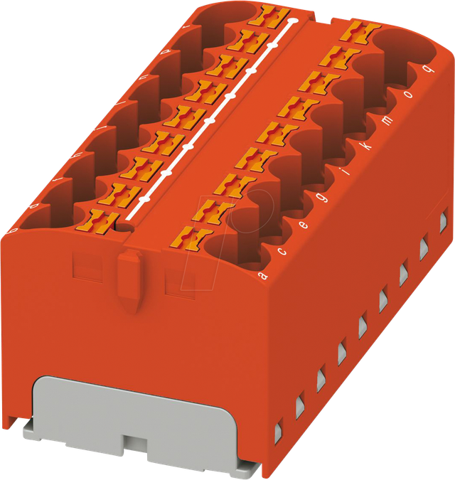 PHOE 3273838 - Verteilerblock PTFIX, 18X4, rot