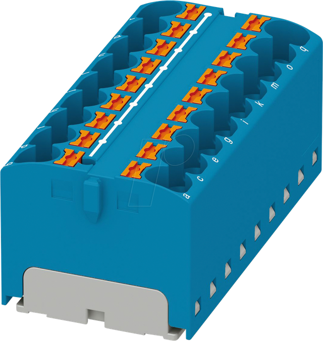 PHOE 3273836 - Verteilerblock PTFIX, 18X4, blau