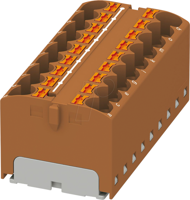 PHOE 3273844 - Verteilerblock PTFIX, 18X4, braun