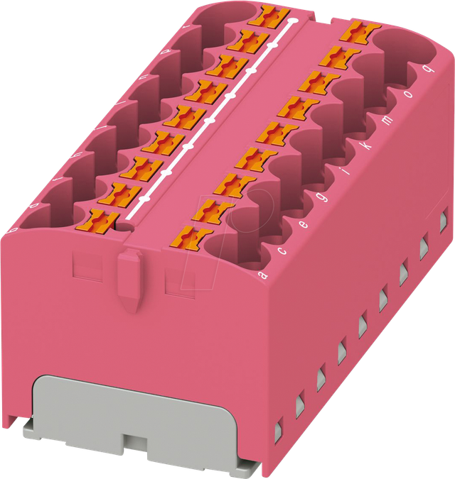 PHOE 3273851 - Verteilerblock PTFIX, 18X4, pink