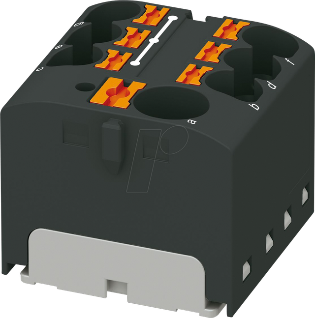 PHOE 3273870 - Verteilerblock PTFIX, 10/6X4, schwarz