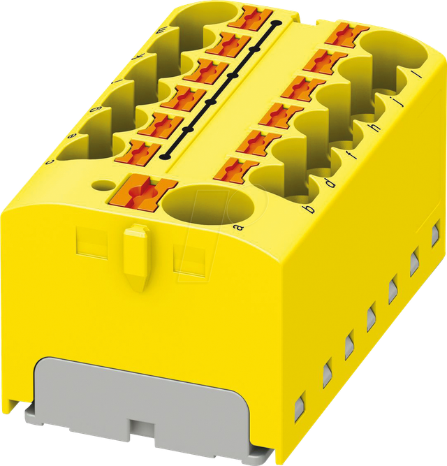 PHOE 3273884 - Verteilerblock PTFIX, 10/12X4, gelb