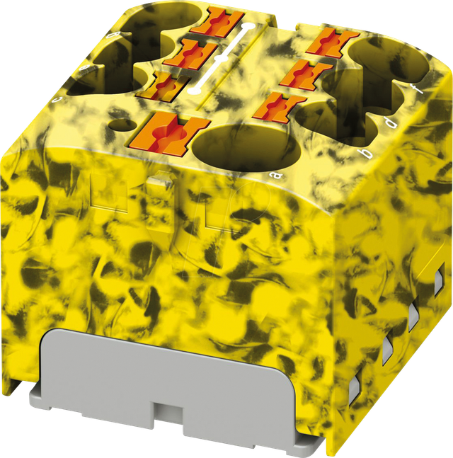 PHOE 3273876 - Verteilerblock PTFIX, 10/6X4, schwarz/gelb