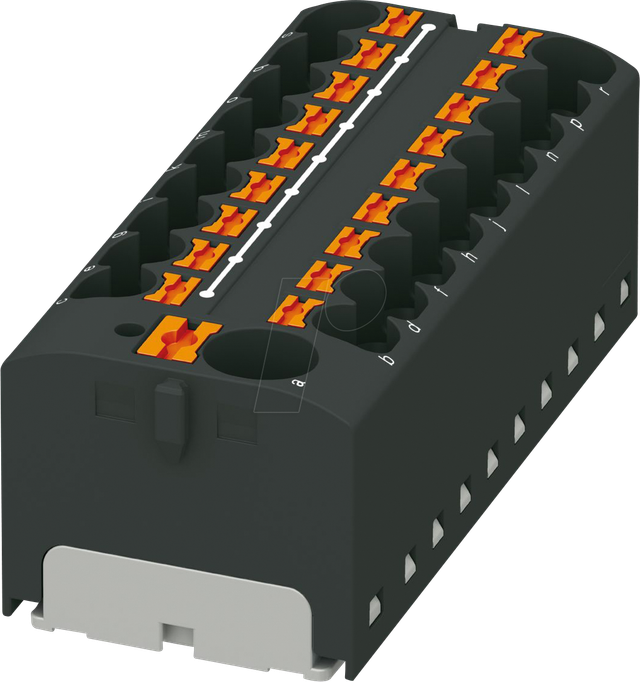 PHOE 3273914 - Verteilerblock PTFIX, 10/18X4, schwarz