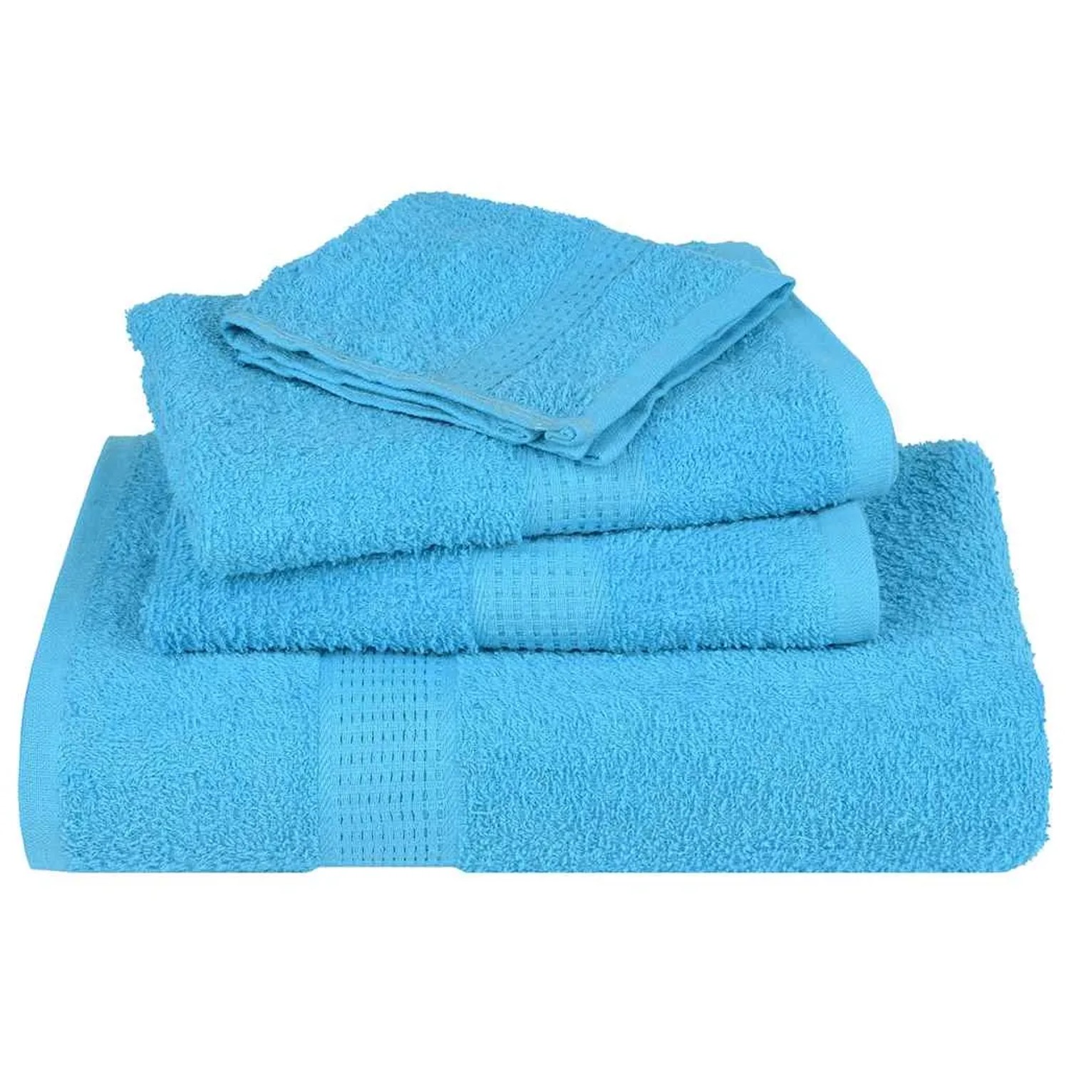 vidaXL Handtücher 2 Stk Türkis 100x200 cm 360 g/m² 100% Baumwolle 136986