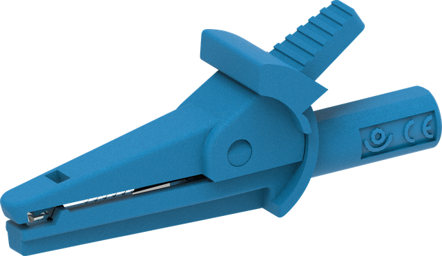 PJP 5002-D4-BL - Sicherheits-Krokodilklemme, 4 mm, blau