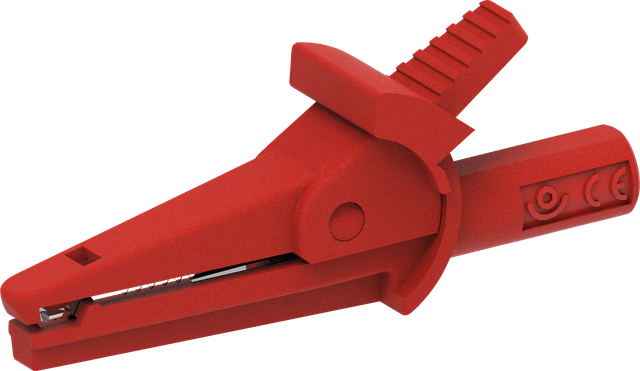 PJP 5002-D4-R - Sicherheits-Krokodilklemme, 4 mm, rot