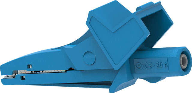 PJP 5004/LM-BL - Sicherheits-Krokodilklemme, 4 mm, blau