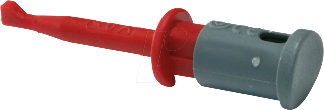 PJP 6012-PRO-R - Klemmprüfspitze, 1 mm, Lötanschluss, rot
